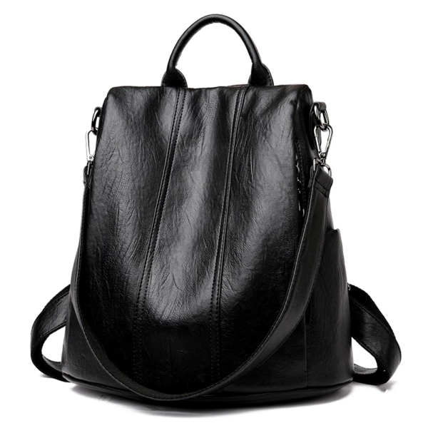 Sac a dos cuir noir femme 5