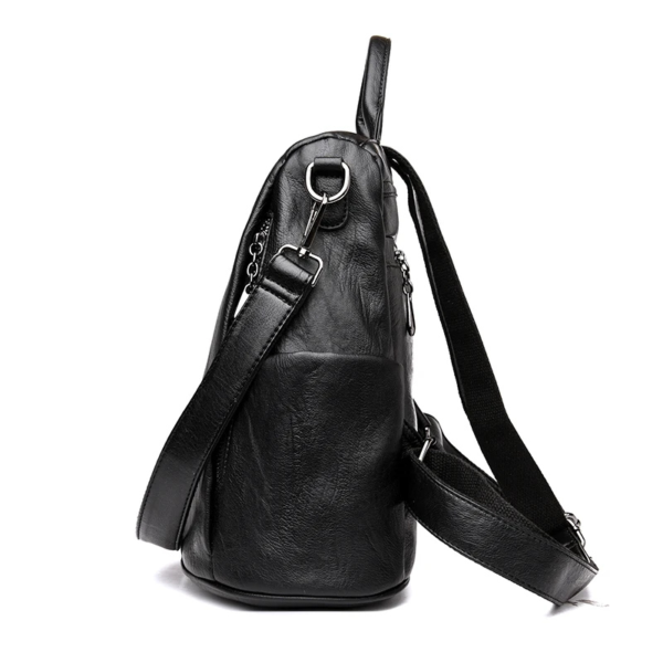 Sac a dos cuir noir femme 6