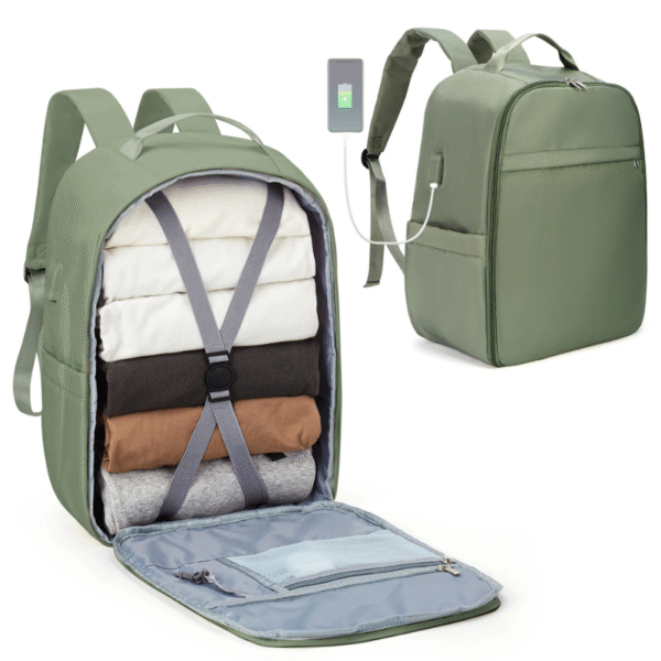 Compartiments multiples du sac à dos de voyage pour femme avec fermetures éclair