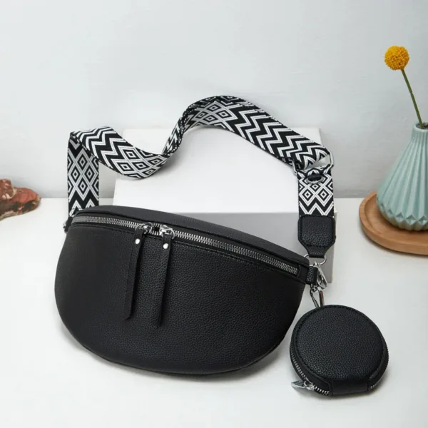 Sac banane noir femme 4